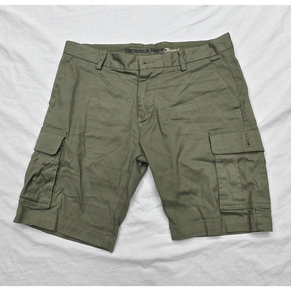 Harmont & Blaine Jeans Olive Green Cargo Shorts Size 46